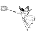 download Fairy With Wand clipart image with 180 hue color