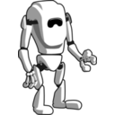 download Robot clipart image with 315 hue color