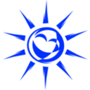 download Smiley Sun clipart image with 180 hue color