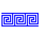 Edge To Edge 4 Turns Greek Key Inverse Meandre With Lines