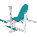 download Exercise Bench clipart image with 135 hue color