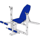 download Exercise Bench clipart image with 180 hue color