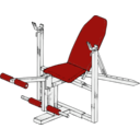 download Exercise Bench clipart image with 315 hue color