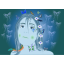 download Linda Fairy Butterflies clipart image with 180 hue color