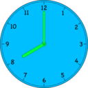 download Clock clipart image with 135 hue color