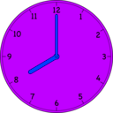 download Clock clipart image with 225 hue color