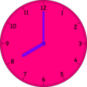 download Clock clipart image with 270 hue color