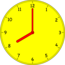 download Clock clipart image with 0 hue color