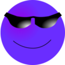 download Smiley Cool clipart image with 225 hue color