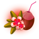 download Coconut Cocktail clipart image with 315 hue color