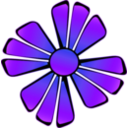 download Flower clipart image with 225 hue color