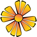 download Flower clipart image with 0 hue color