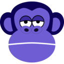 download Mono Monkey clipart image with 225 hue color