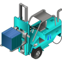 download Forklift Truck clipart image with 180 hue color