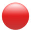 Simple Glossy Circle Button Red