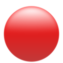 Simple Glossy Circle Button Red