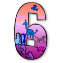 download Creation Days Numbers clipart image with 180 hue color
