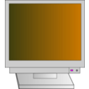download Crt Monitor With Power Light clipart image with 180 hue color