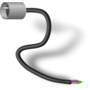 download Cable With Connector clipart image with 45 hue color