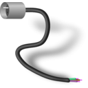 download Cable With Connector clipart image with 270 hue color