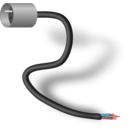 download Cable With Connector clipart image with 315 hue color