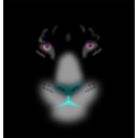 download Black Panther clipart image with 180 hue color