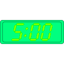 download Digital Clock clipart image with 90 hue color