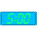 download Digital Clock clipart image with 135 hue color