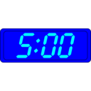 download Digital Clock clipart image with 180 hue color