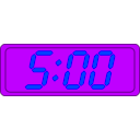 download Digital Clock clipart image with 225 hue color