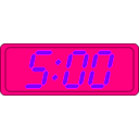 download Digital Clock clipart image with 270 hue color