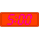 download Digital Clock clipart image with 315 hue color