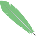 download Feather clipart image with 270 hue color