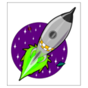 download Cartoon Rocket clipart image with 45 hue color