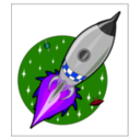 download Cartoon Rocket clipart image with 225 hue color