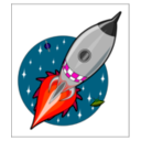 download Cartoon Rocket clipart image with 315 hue color