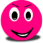 Evil Smiley Pink Emoticon