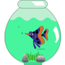 download Fish In A Bowl clipart image with 315 hue color