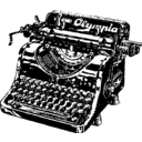 download Typewriter clipart image with 45 hue color