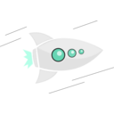 download Rocket Fly clipart image with 90 hue color