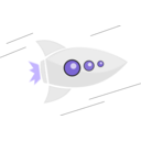 download Rocket Fly clipart image with 180 hue color