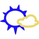 download Simple Weather Symbols clipart image with 180 hue color