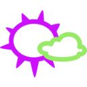 download Simple Weather Symbols clipart image with 225 hue color