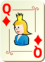 Ornamental Deck Queen Of Diamonds