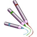 download Crayons clipart image with 270 hue color