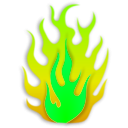 download Flame clipart image with 90 hue color