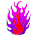 download Flame clipart image with 315 hue color