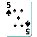 download White Deck 5 Of Spades clipart image with 135 hue color