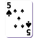 download White Deck 5 Of Spades clipart image with 225 hue color