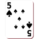 download White Deck 5 Of Spades clipart image with 315 hue color